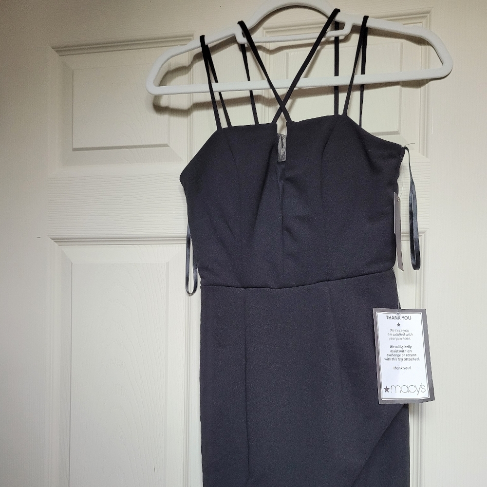 Studio Black Sheath Dress Sleeveless Spaghetti Strap